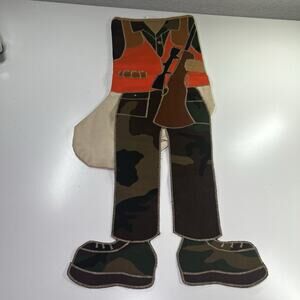 Vintage Mullins Square Hunter Novelty Christmas Stocking Plaid Humor Funny 2ft
